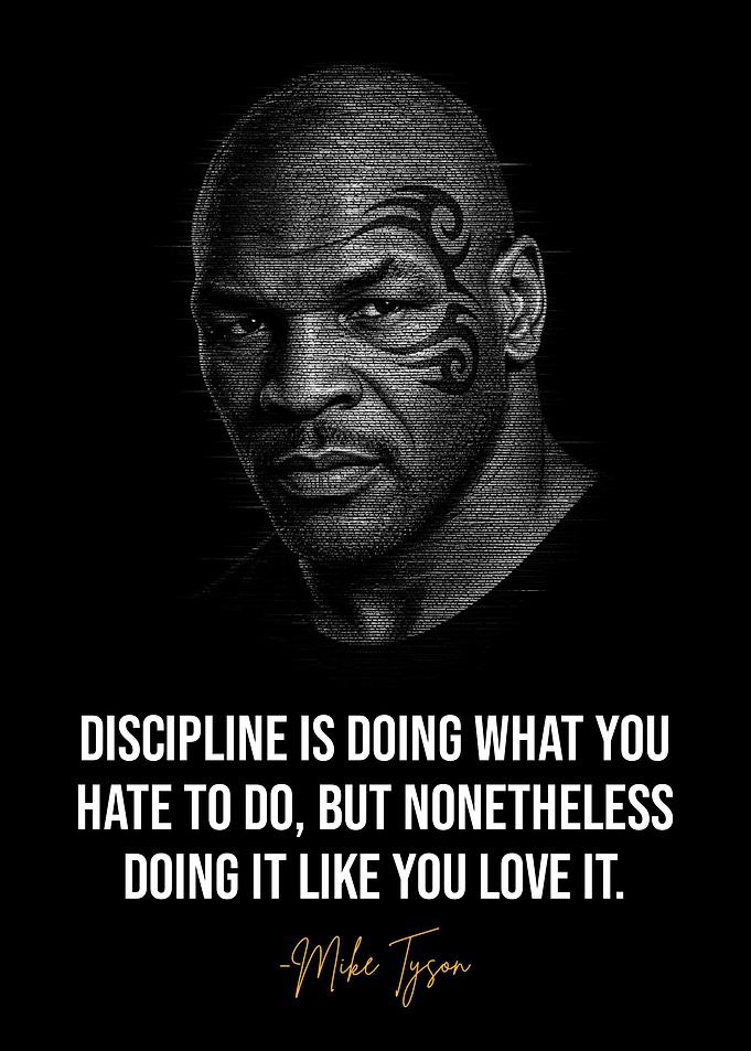 Mike Tyson Inspirational Quote Poster