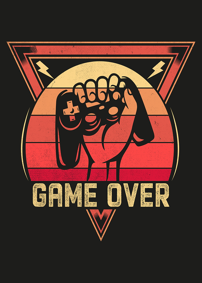 Retro Game Over Gaming Graphic
