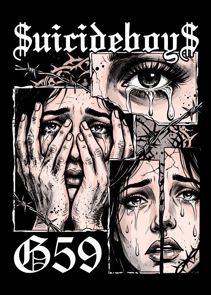 $uicideboy$ G59 Crying Woman Graphic