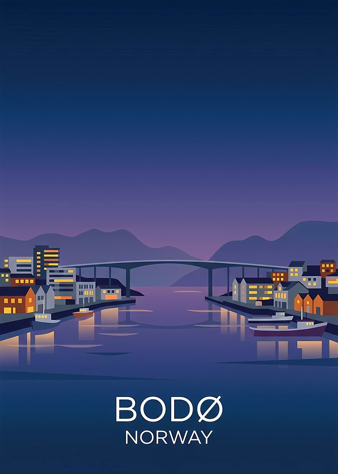 Bodø Norway Travel Poster