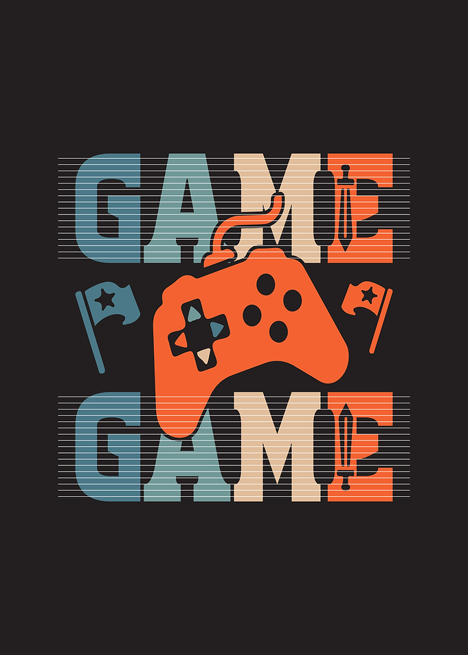 Retro Gaming Controller Graphic Design