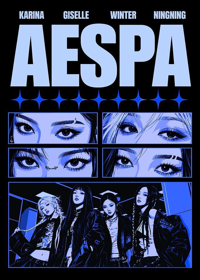 Aespa K-Pop Group Poster