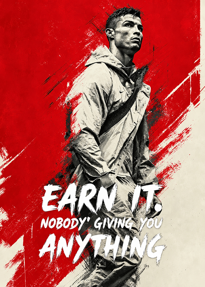 Cristiano Ronaldo Motivational Sports Poster