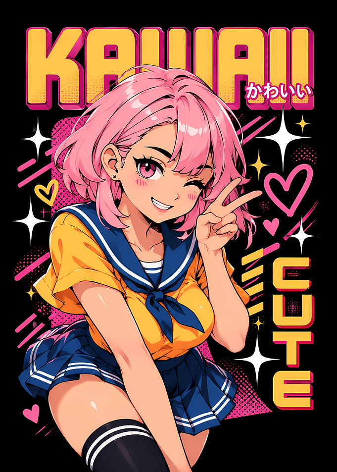 Kawaii Anime Girl Illustration