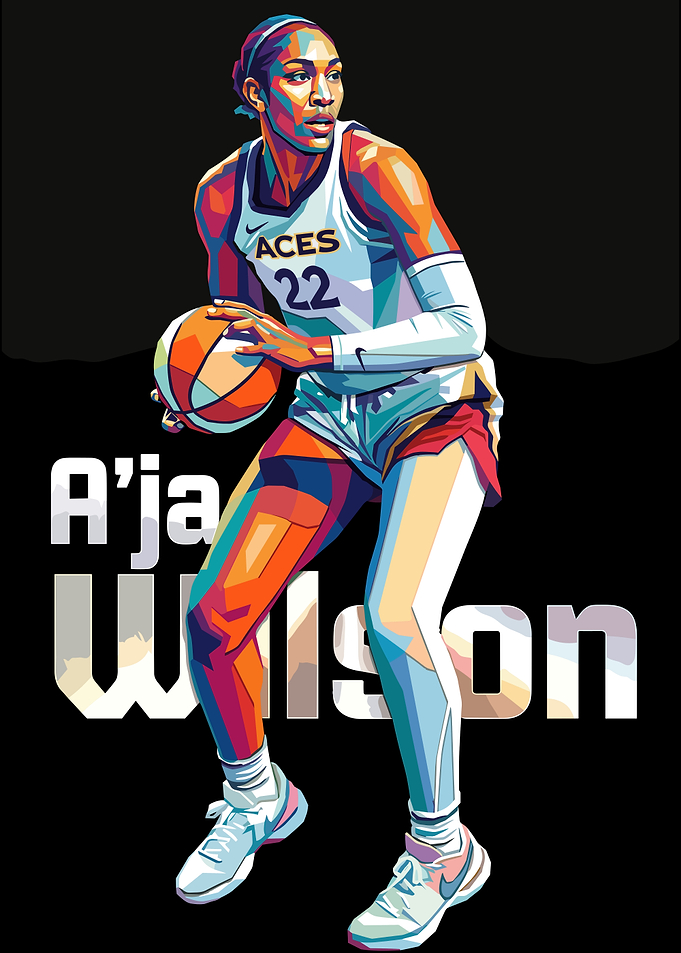 A'ja Wilson Pop Art Portrait