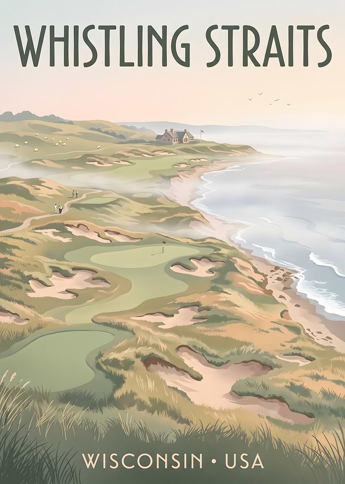 Whistling Straits Golf Course Travel Poster