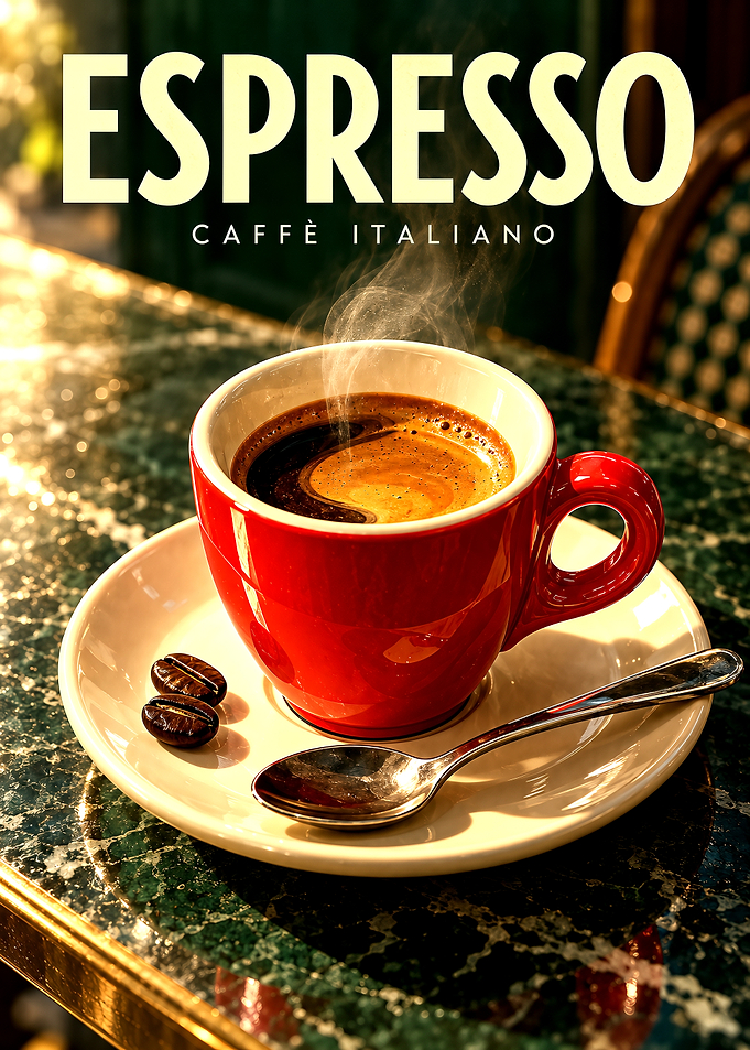 Italian Espresso Coffee Poster