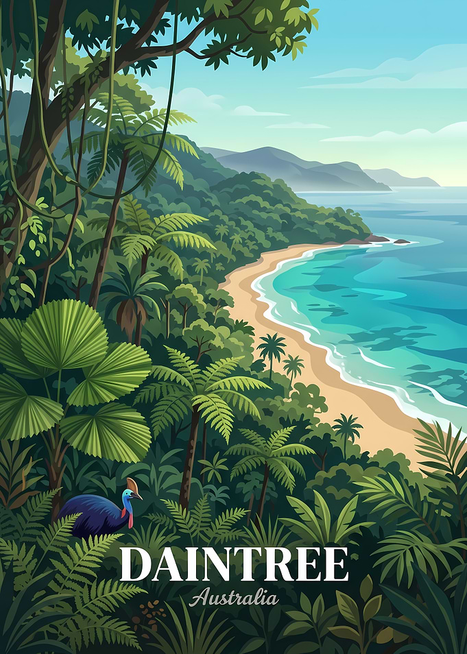 Daintree Rainforest Australia Travel Poster