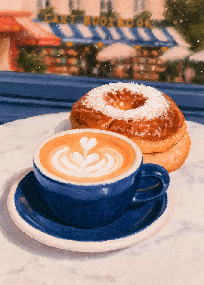 Coffee and Donut Cafe Scene