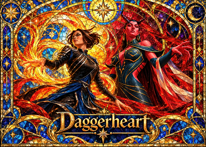 Daggerheart Stained Glass Fantasy Art