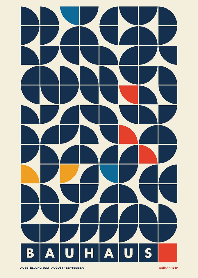 Weimar Modules – Bauhaus Inspired Geometric Poster