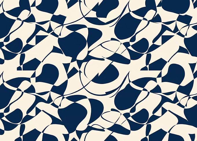 Abstract Navy and Cream Pattern