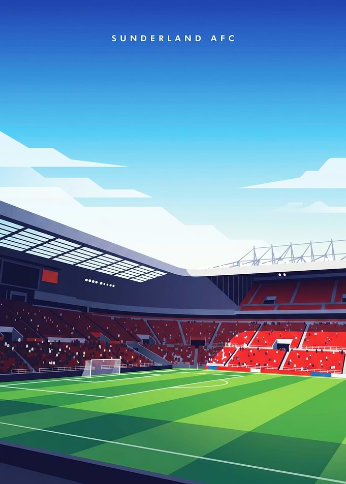Sunderland AFC Stadium Minimalist Poster