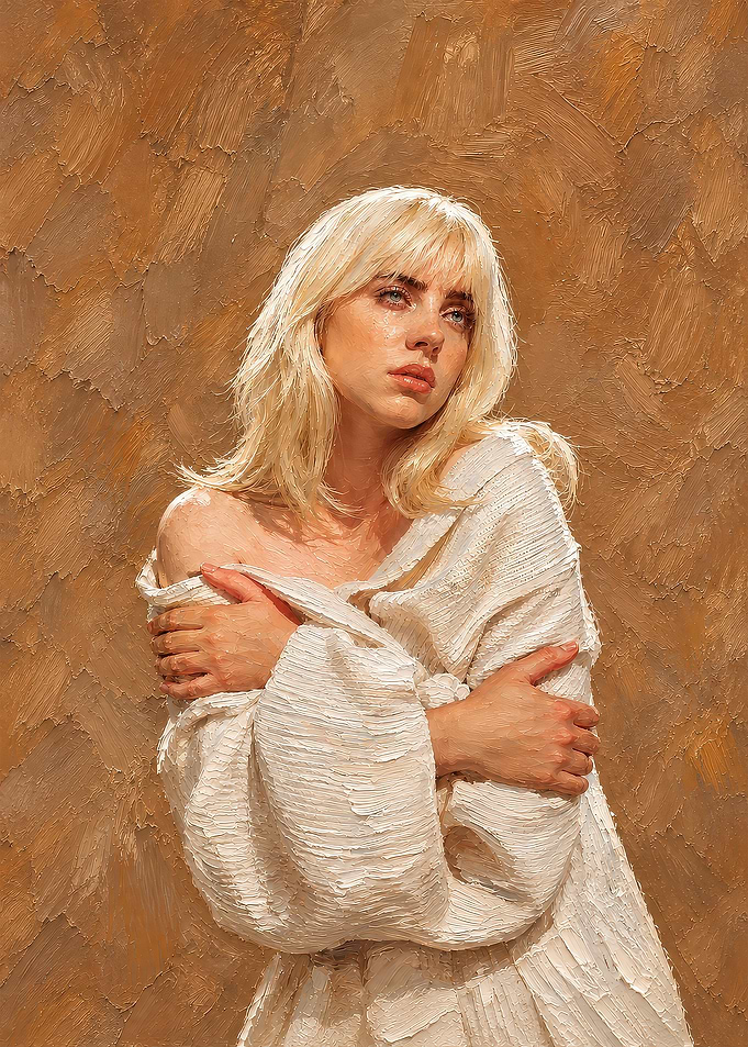 Billie Eilish Oil Painting Portrait