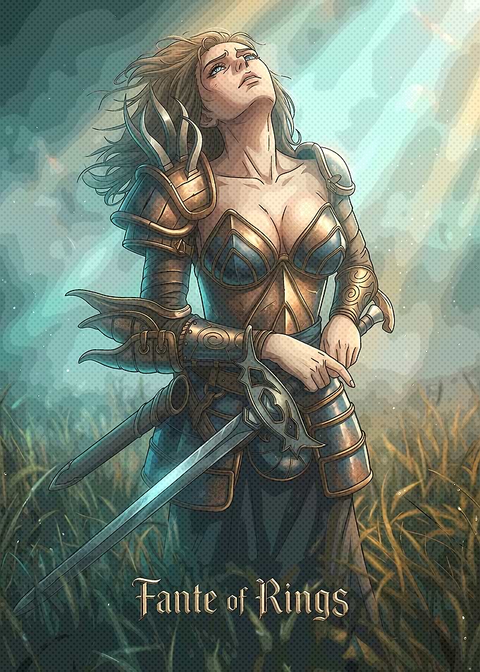 Fantasy Warrior Woman in Field