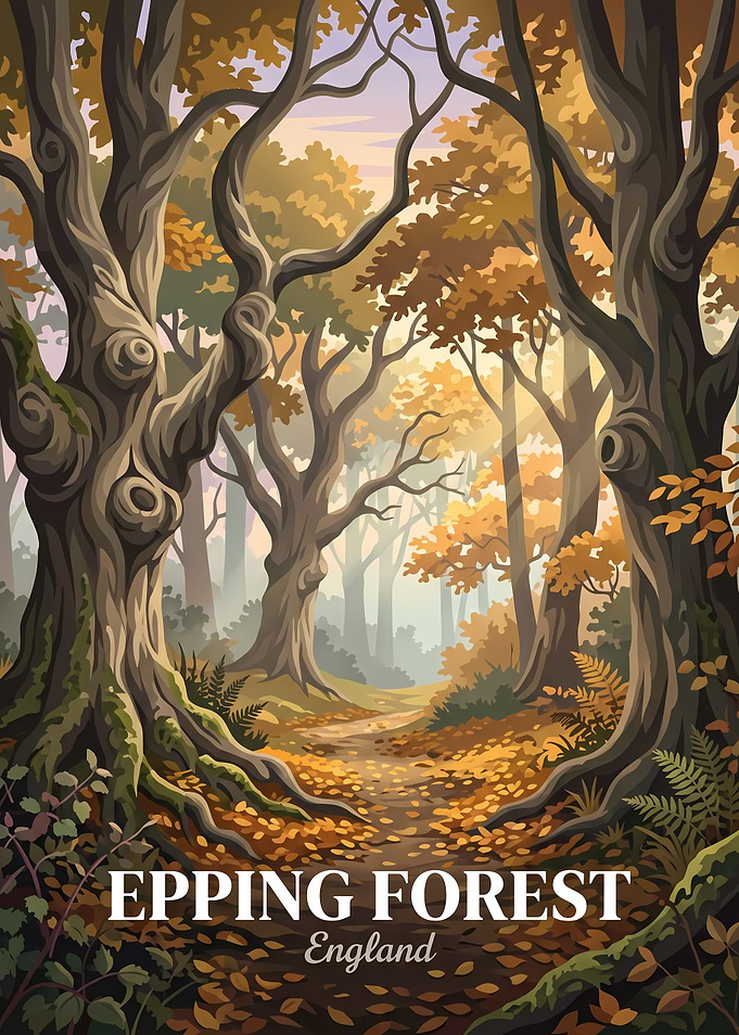 Epping Forest England Travel Poster