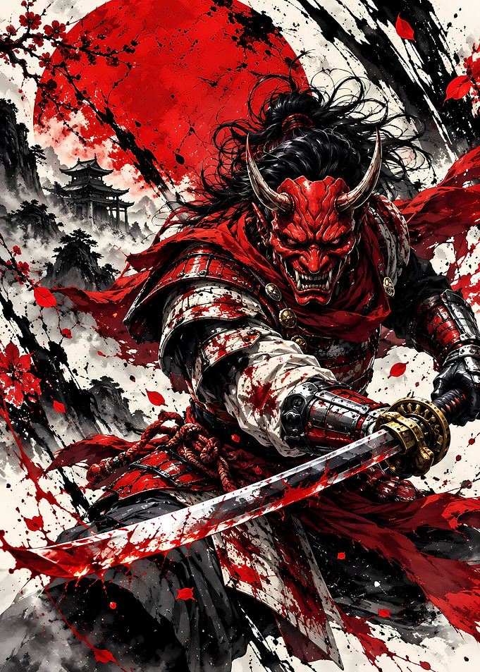 Oni Samurai Warrior with Katana