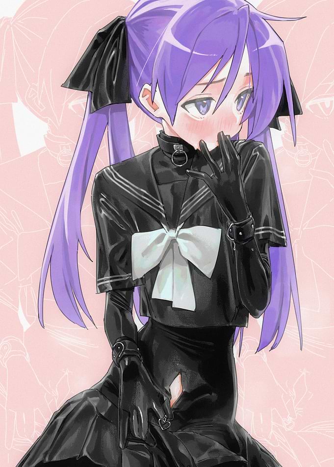 Anime Girl with Purple Hair