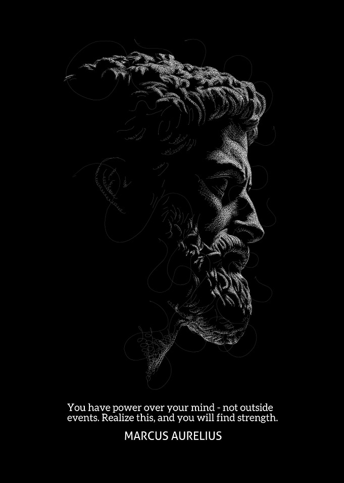 Marcus Aurelius Stoic Quote Poster