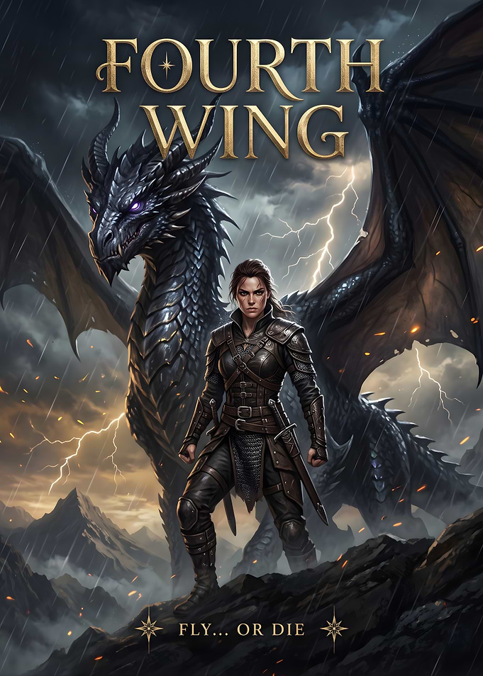 Fourth Wing Dragon Rider Poster