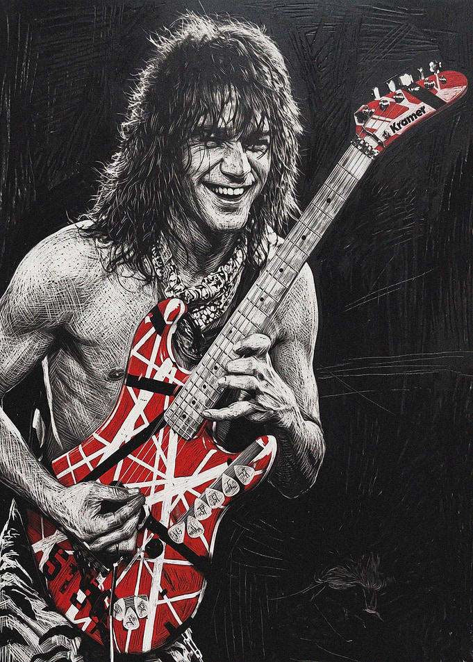Eddie Van Halen Frankenstrat Guitar Portrait