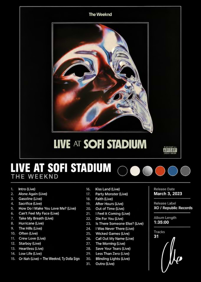 The Weeknd Live at SoFi Stadium Poster