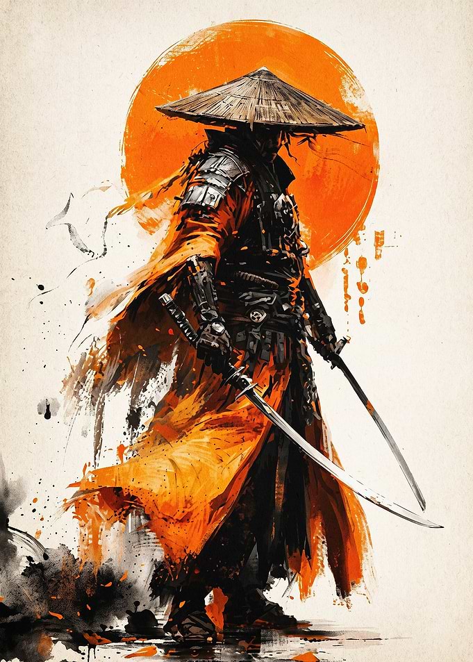 Samurai Warrior Japan Art Poster