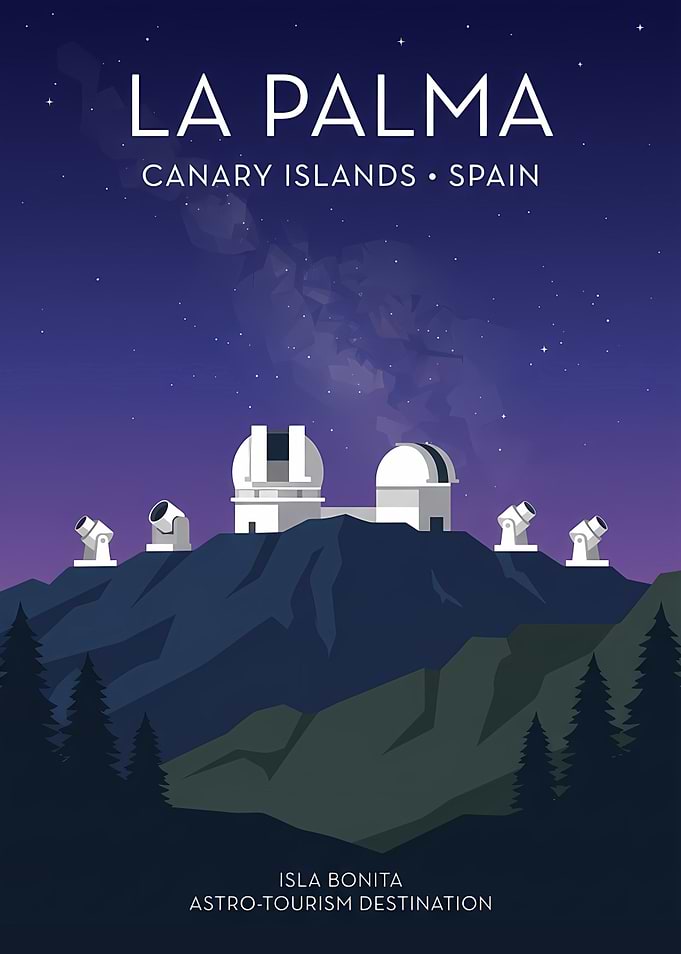 La Palma Canary Islands Travel Poster