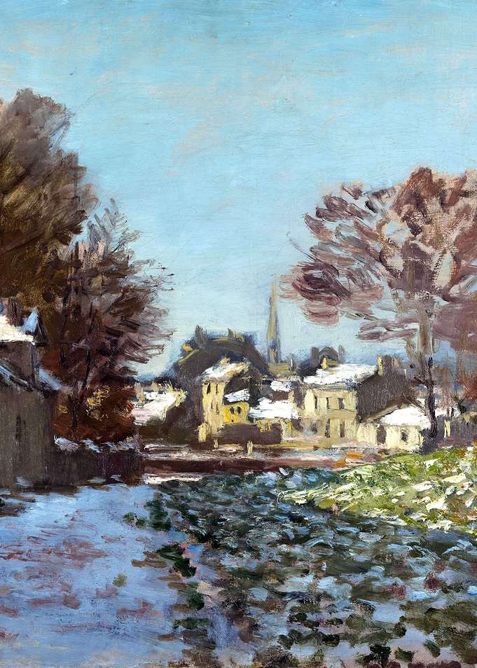 Snow Scene at Argenteuil by Claude Monet Winter Landscape Painting