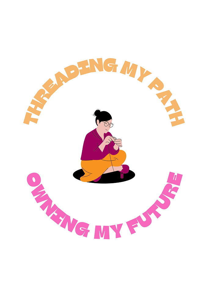 Threading My Path Inspirational Illustration