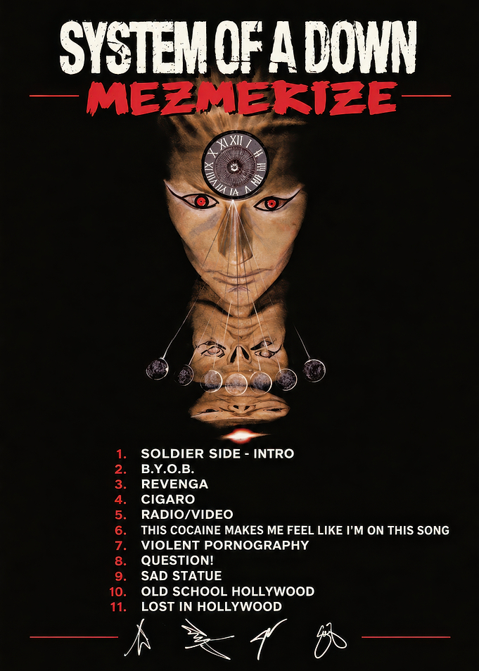 System of a Down Mezmerize Poster