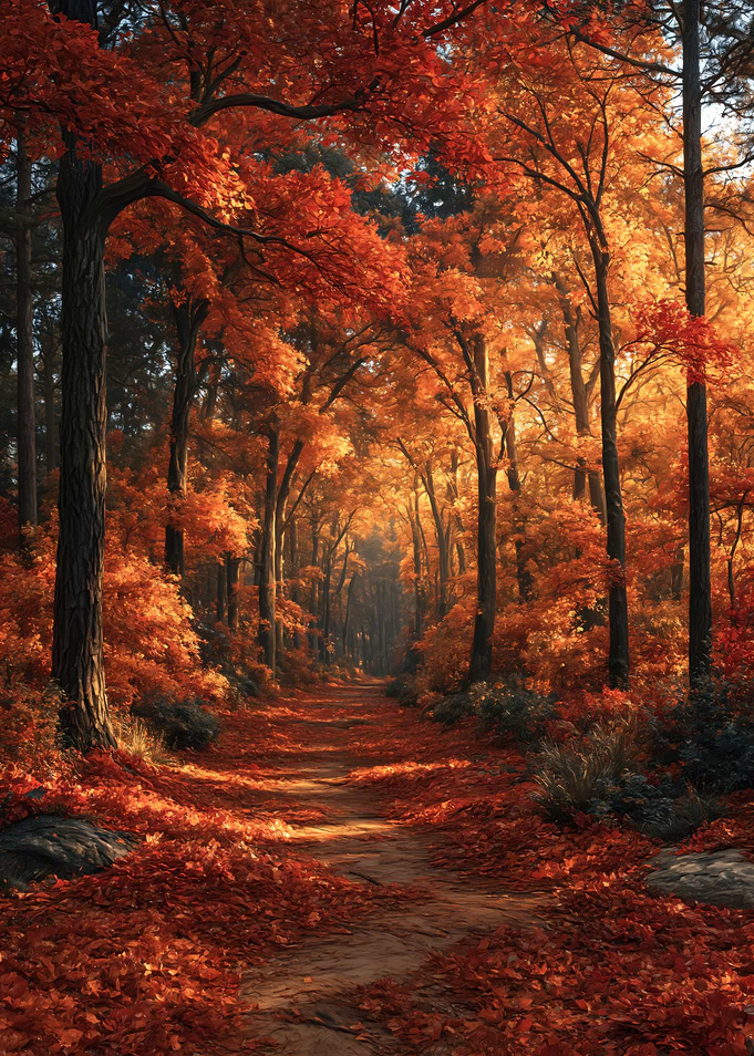 Enchanting Autumn Forest Path