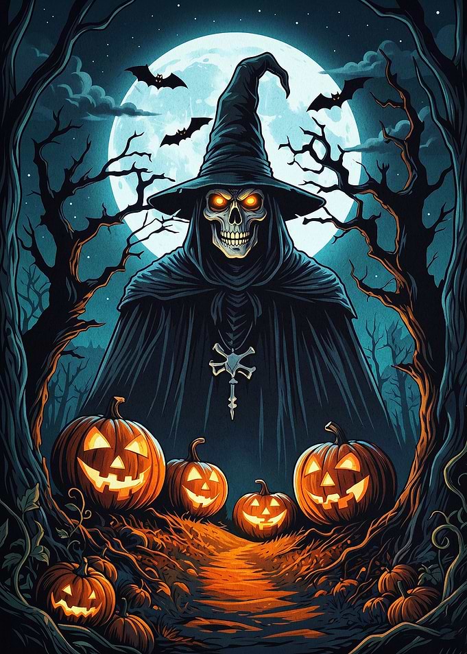 Halloween Grim Reaper Spooky Art