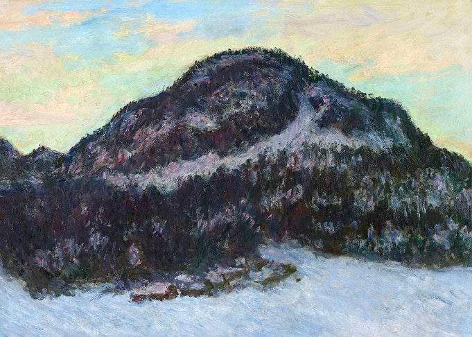 Mount Kolsas by Claude Monet Winter Snow Landscape Painting