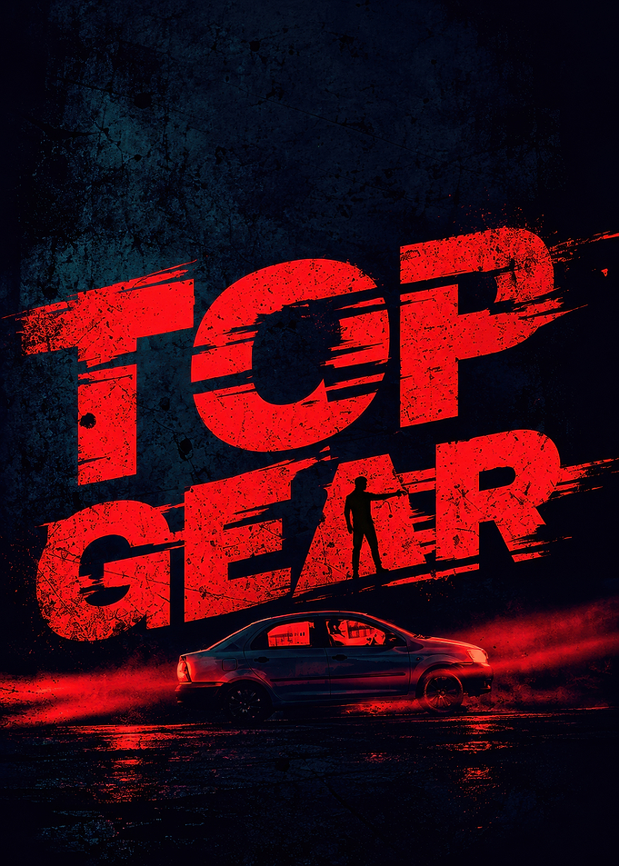 Top Gear Red Grunge Poster