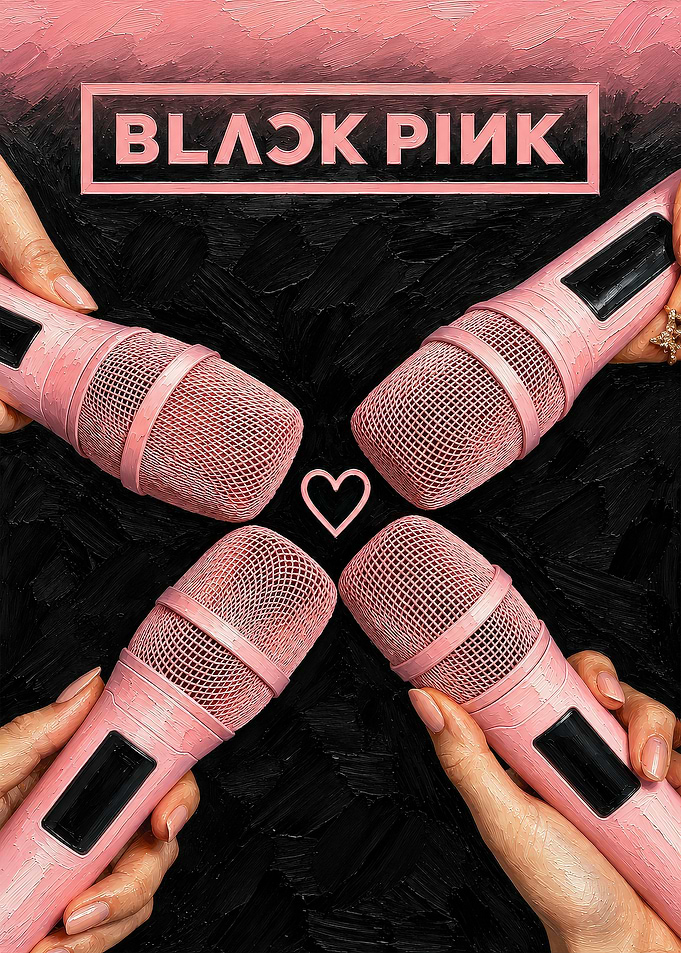 BLACKPINK Microphone Fan Art Poster