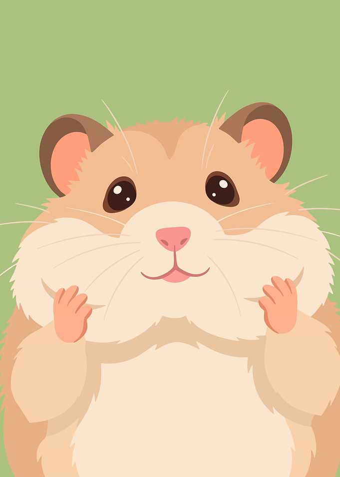 Cute Cartoon Hamster Illustration