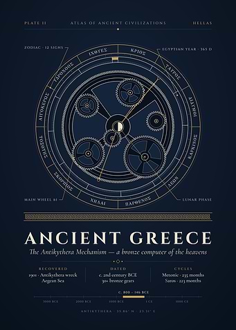 Antikythera Mechanism Diagram – Ancient Greek Astronomy
