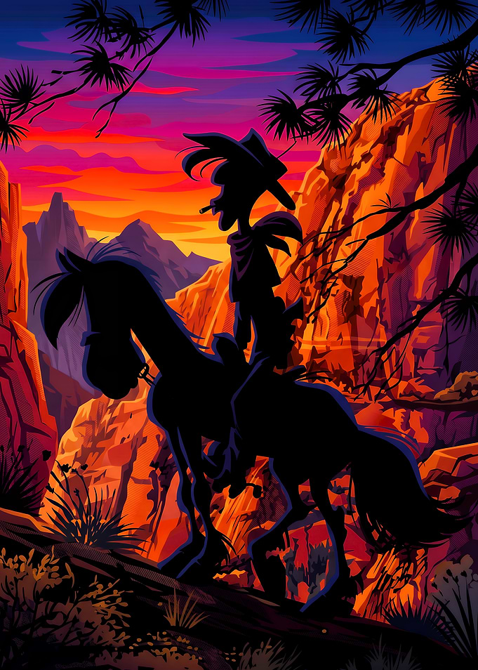 Lucky Luke at Sunset