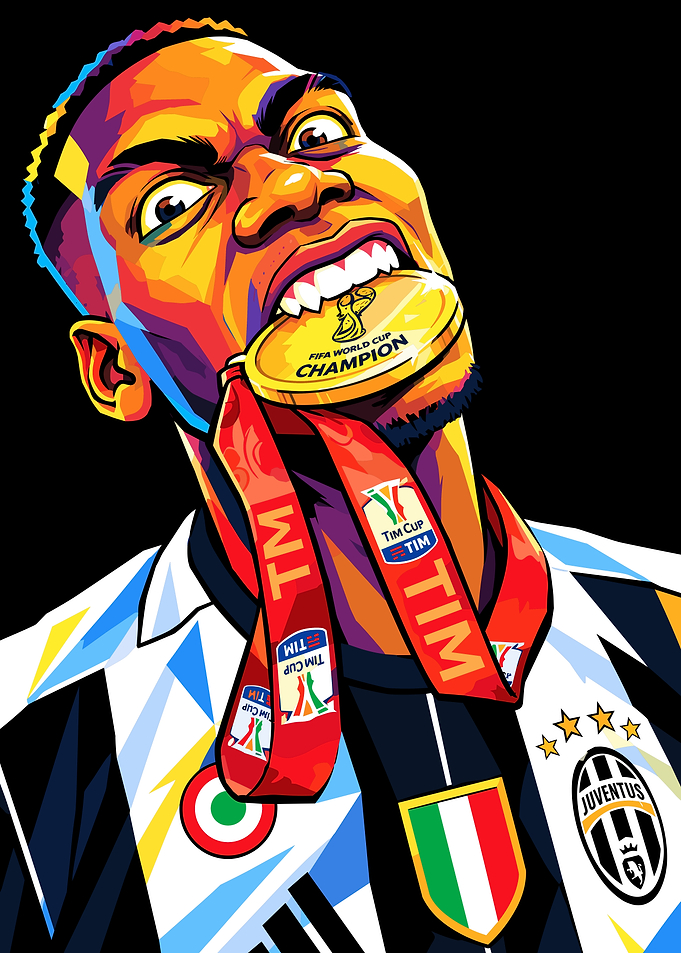 Paul Pogba Pop Art Portrait
