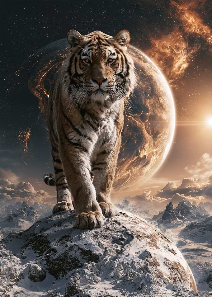 Majestic Tiger on Alien Planet