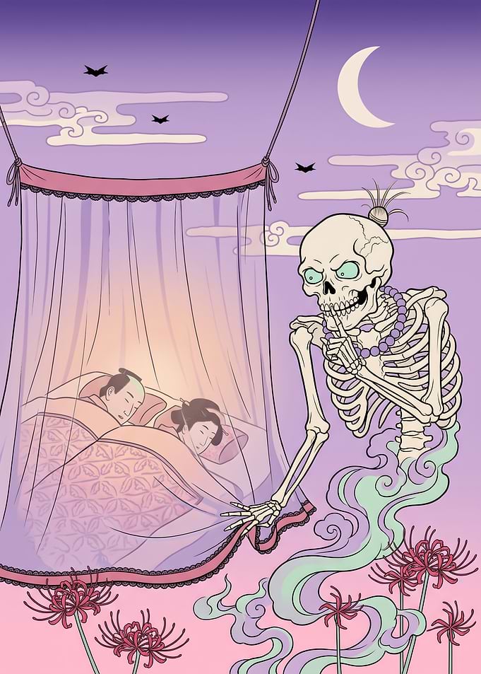 Koheiji's Midnight Visit: Pastel Goth Ukiyo-e Ghost