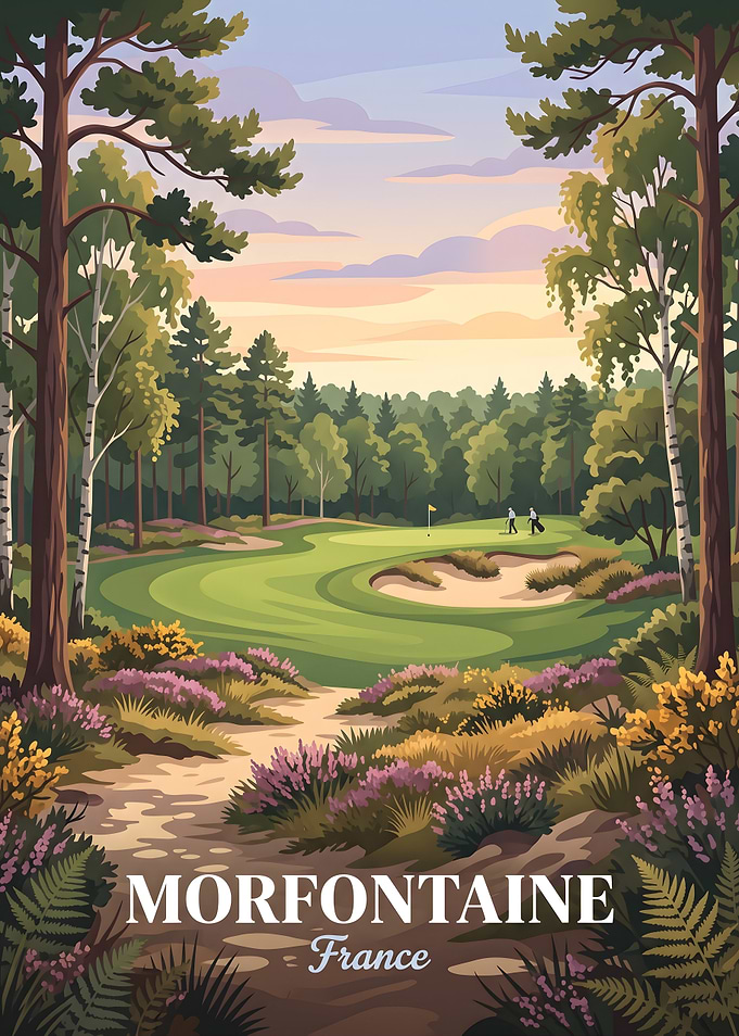Morfontaine France Golf Course Poster