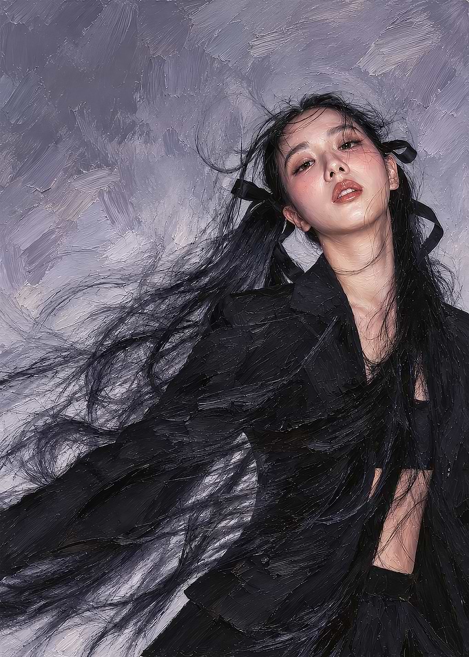 Portrait of Jisoo in Black