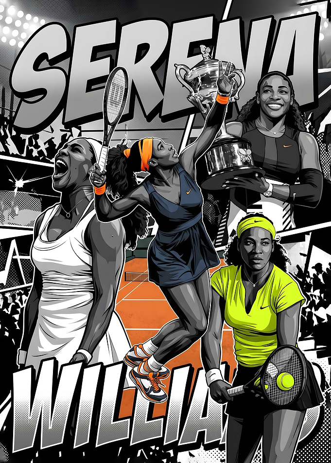 Serena Williams Tennis Tribute Poster