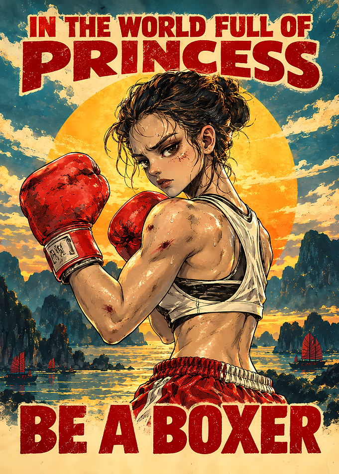Inspirational Boxer Girl Poster
