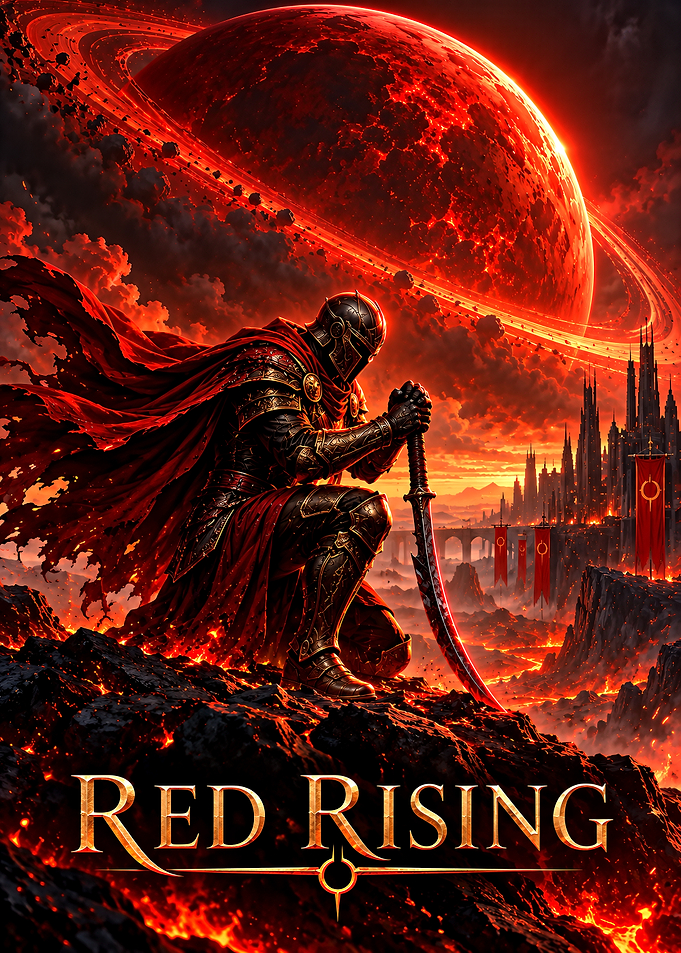 Red Rising Knight Kneeling