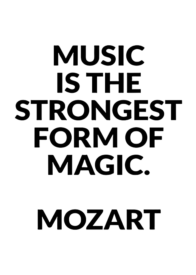 Mozart Music Quote Wall Art