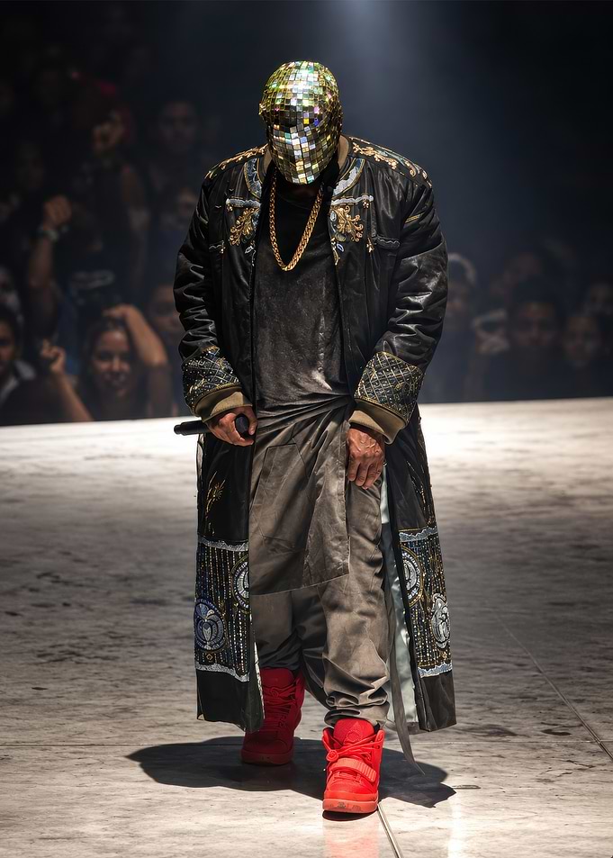 Kanye West in Mirror Mask Yeezus