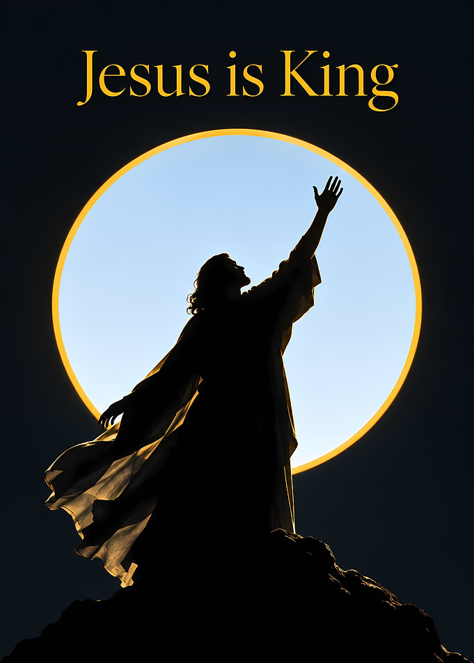 Jesus is King Silhouette Poster